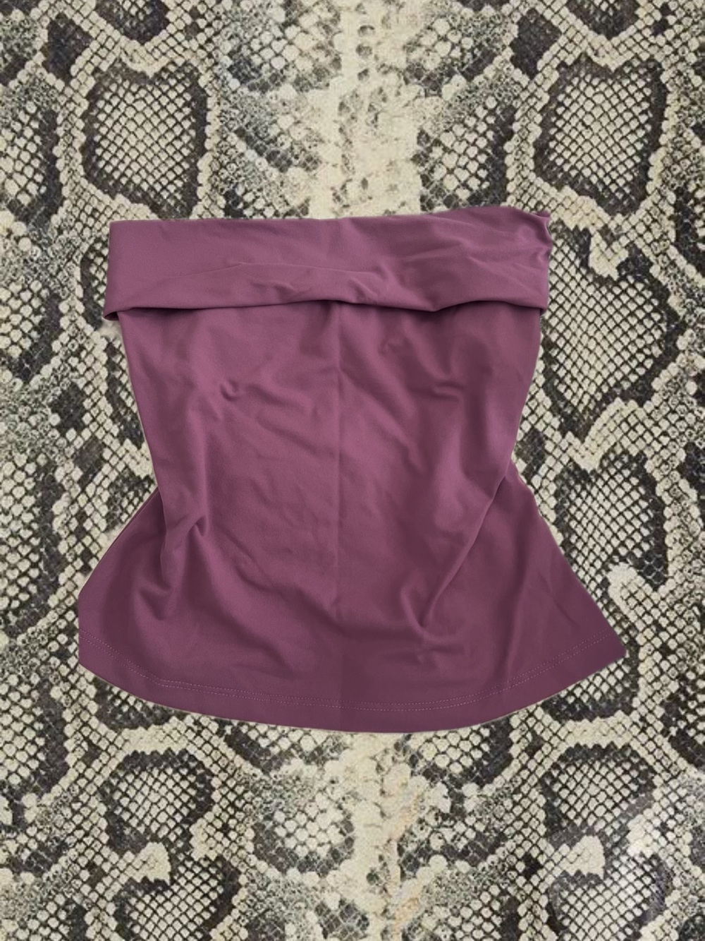 Express Strapless Fold-Over Tube Top - Mauve Purple